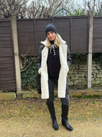 Faux Leather, Shearling Lined Coat
