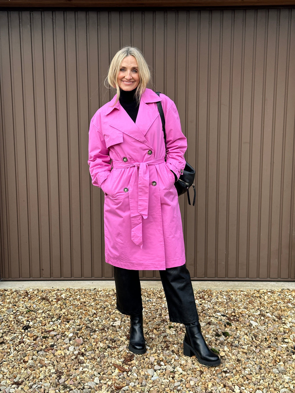Pink Trench Coat