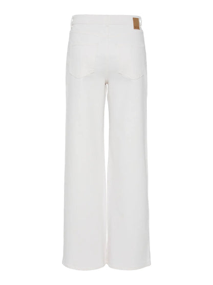 Wide Leg White Jeans