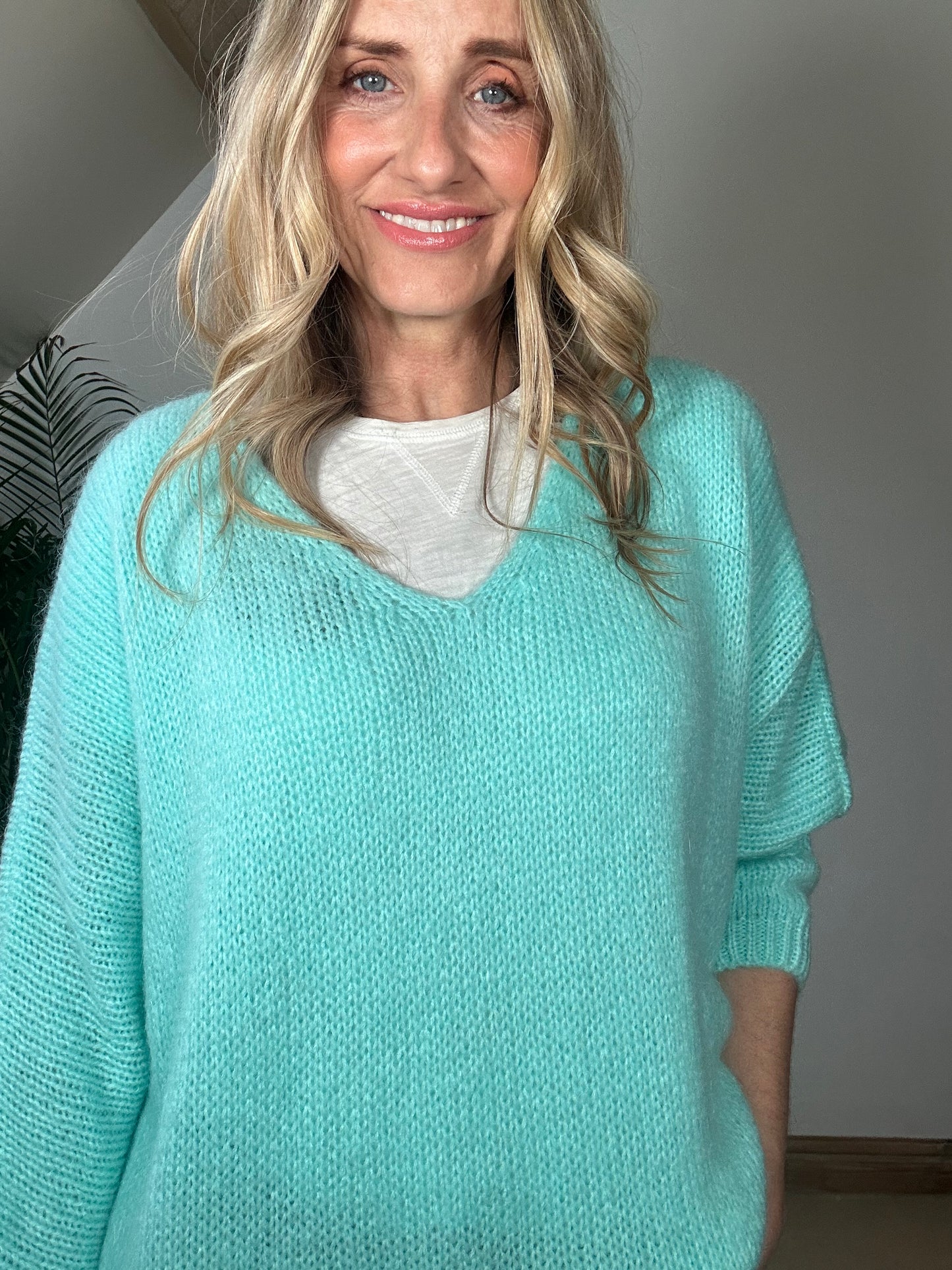 Mohair V Neck Jumper