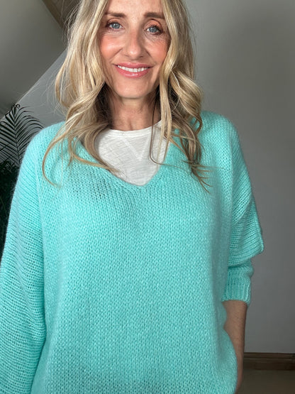 Mohair V Neck Jumper