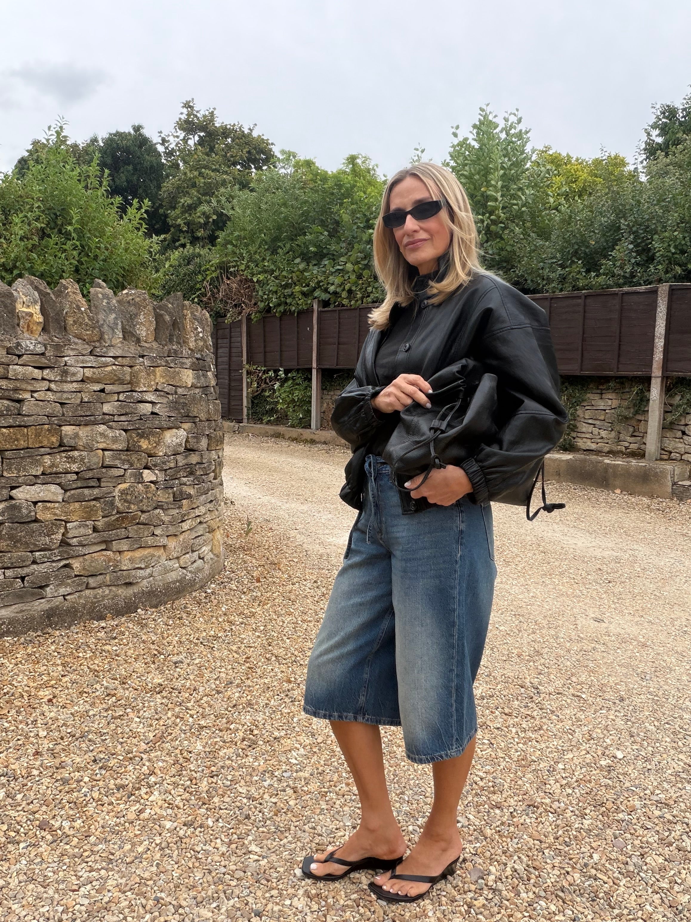 Funnel Neck PU Jacket