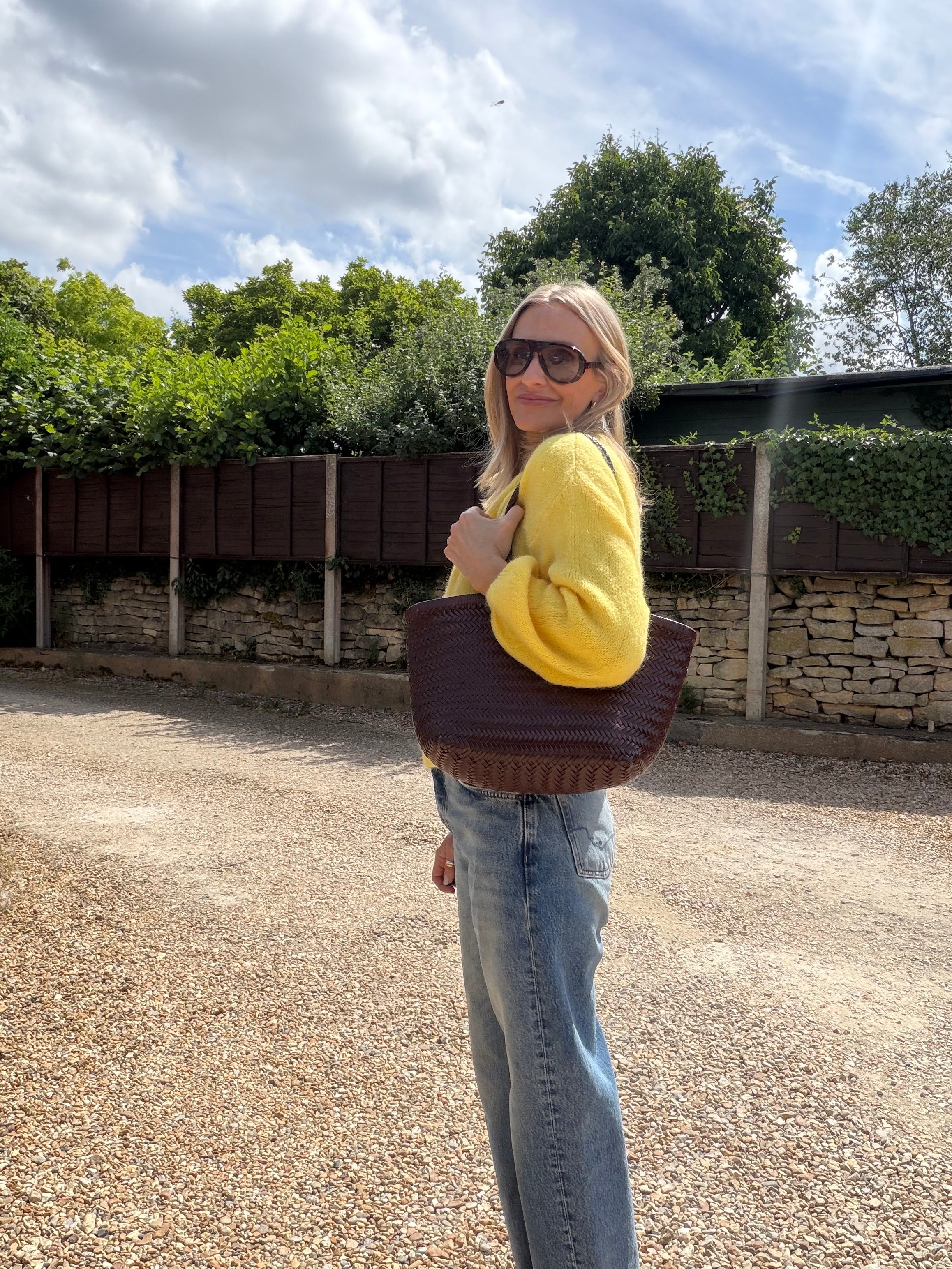 Round Neck Mohair Cardigan