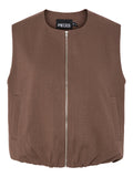 Brown Zip Up Gilet