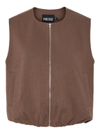 Brown Zip Up Gilet