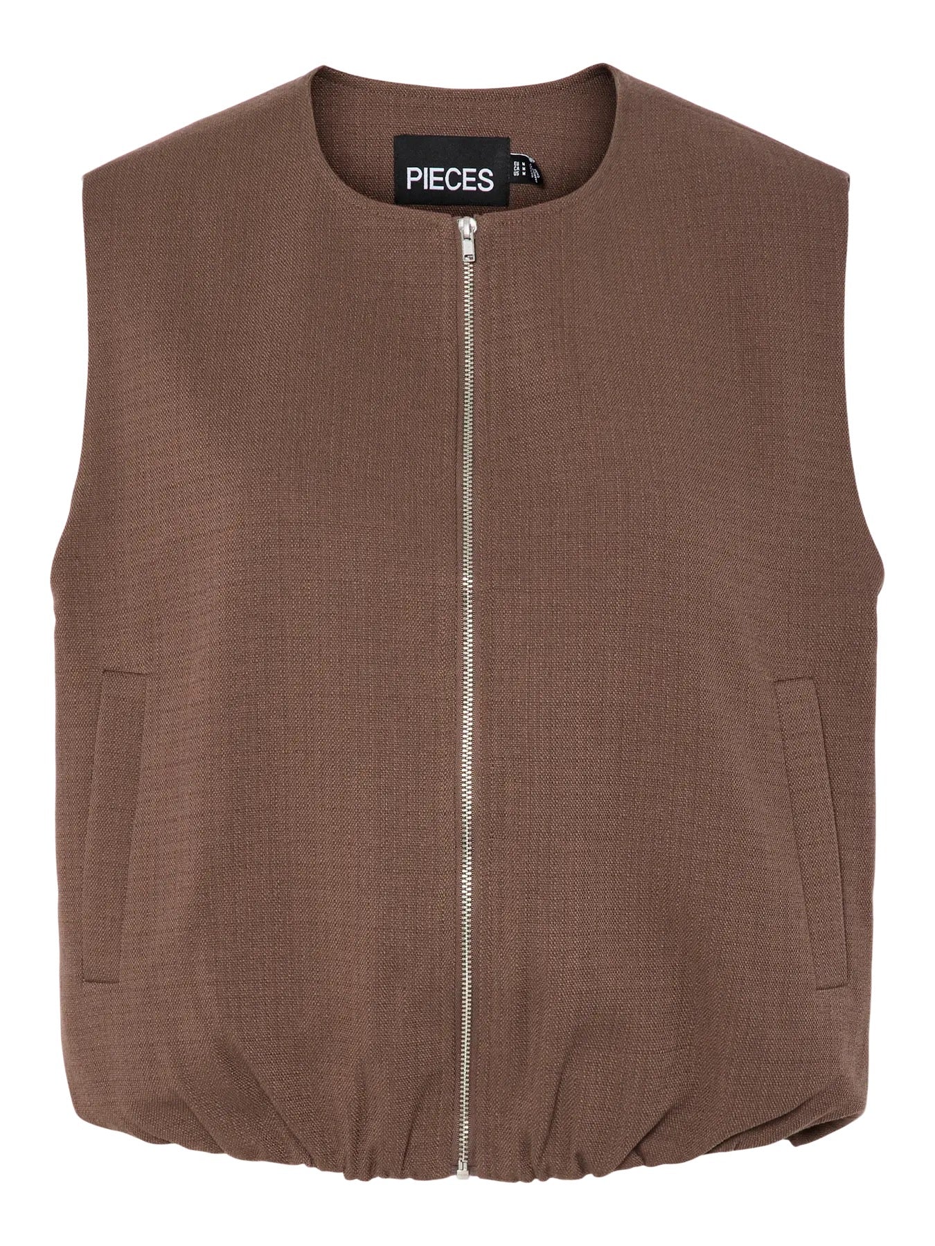 Brown Zip Up Gilet