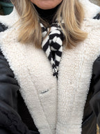 Faux Leather, Shearling Lined Coat