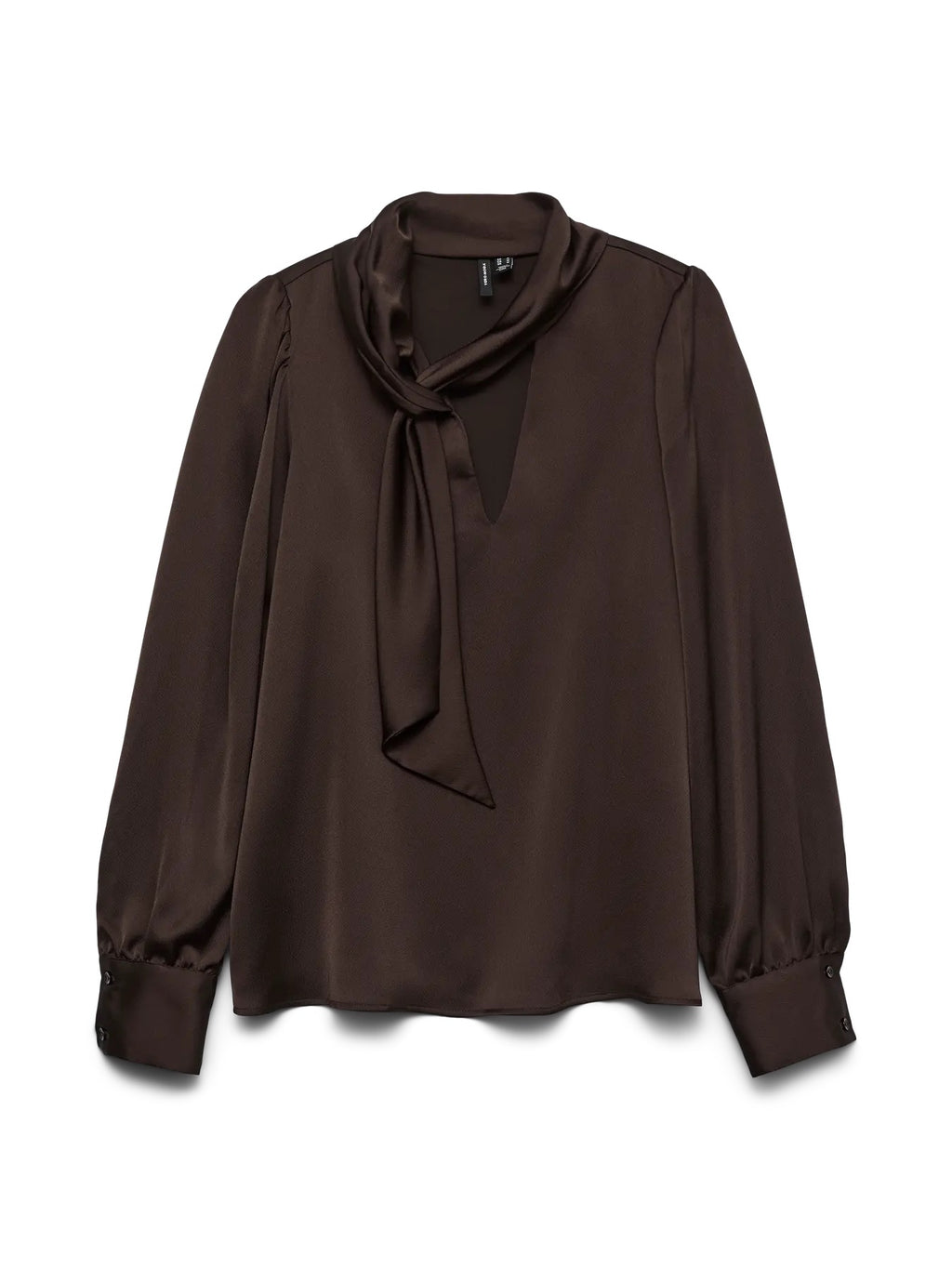 Chocolate Neck Tie Blouse
