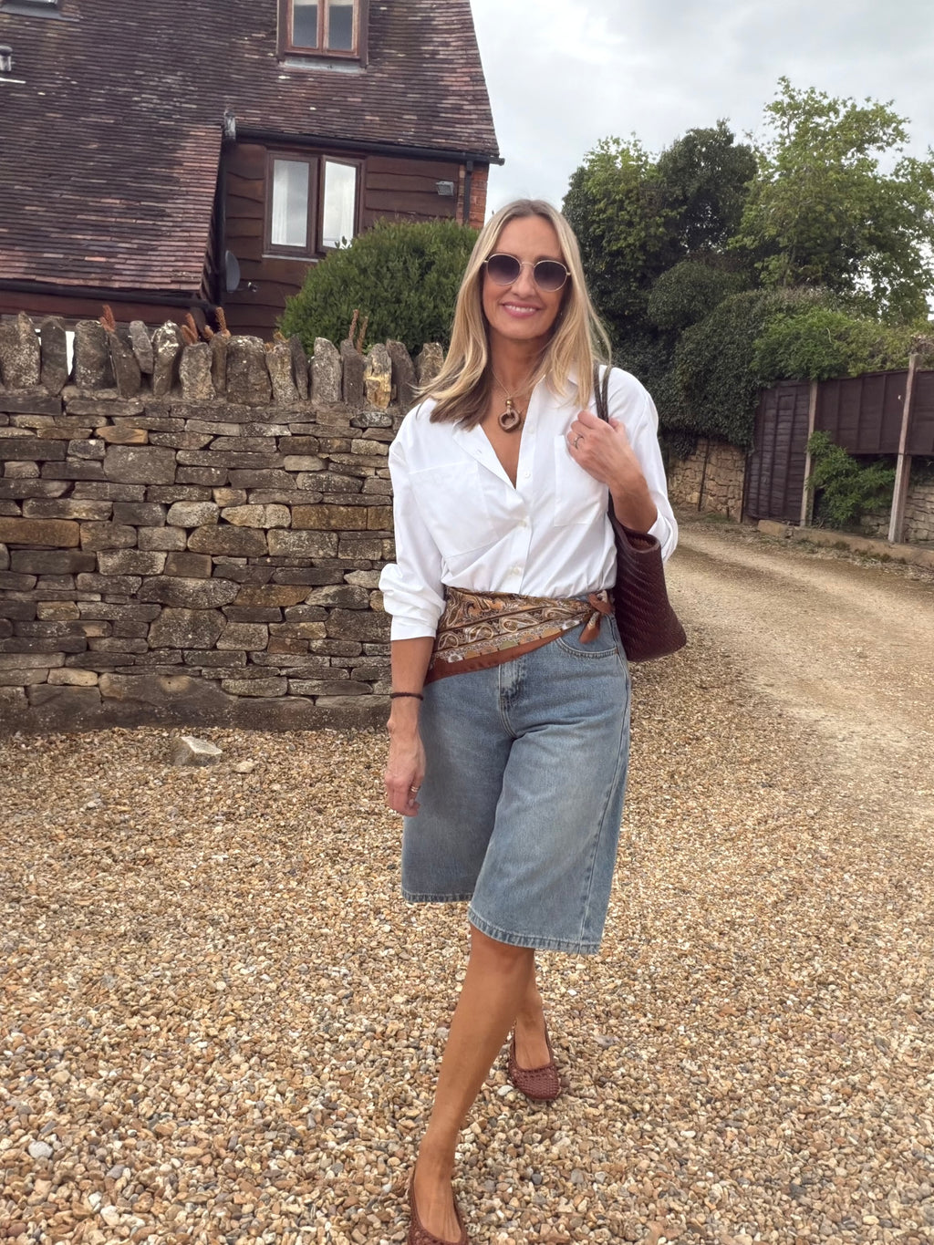Denim Bermuda Shorts