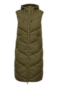 Quilted Gilet - Dark Olive