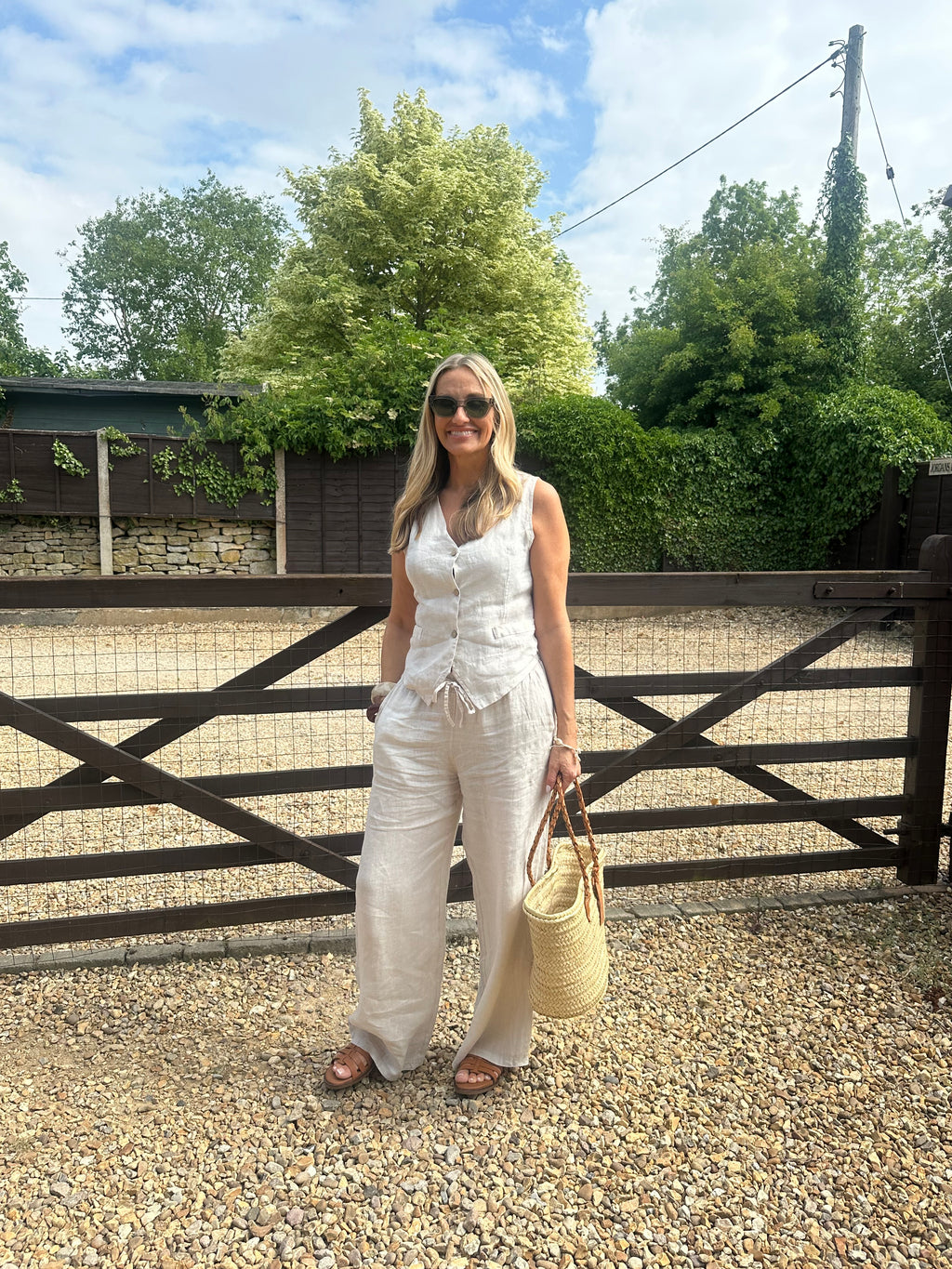 Wide Leg Linen Pants