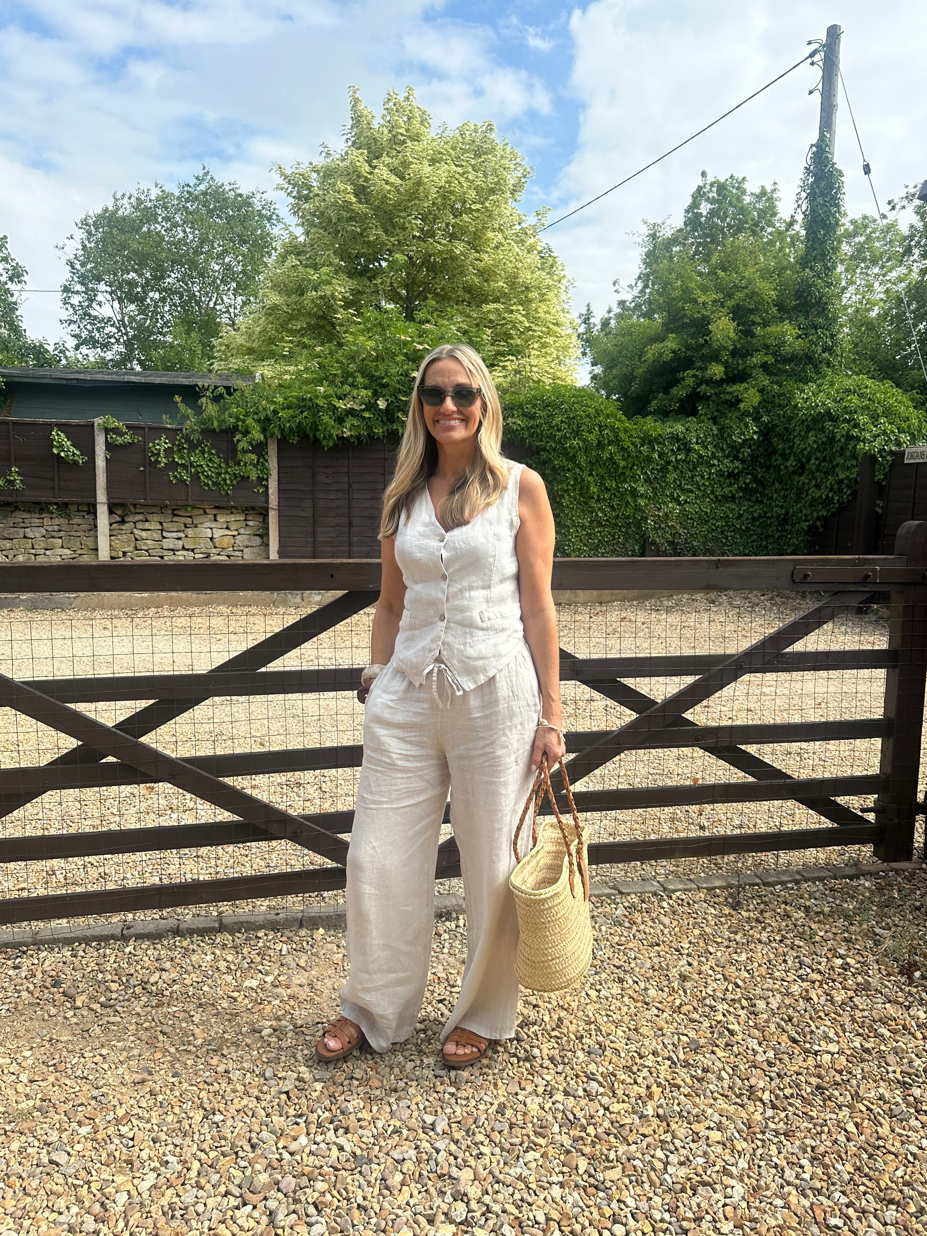 Wide Leg Linen Pants