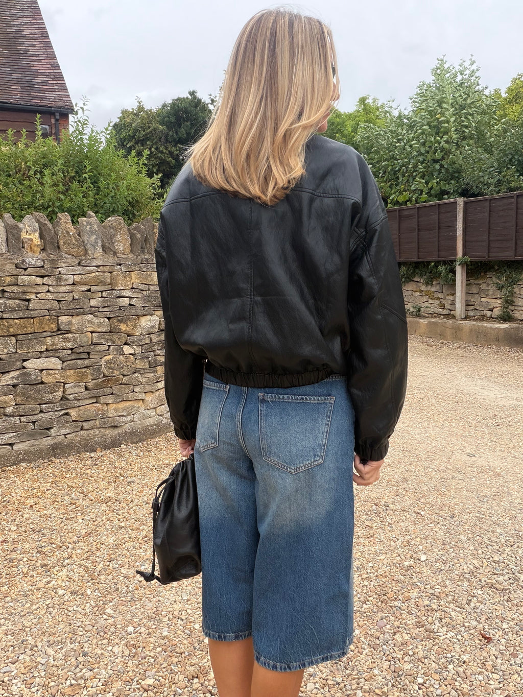 Funnel Neck PU Jacket