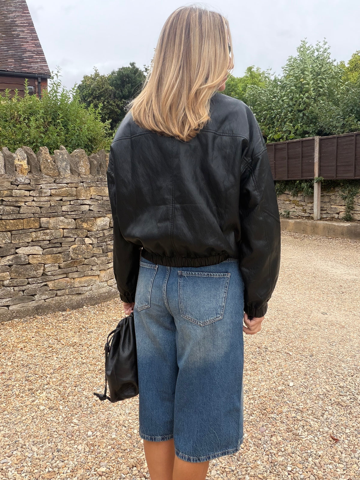 Funnel Neck PU Jacket