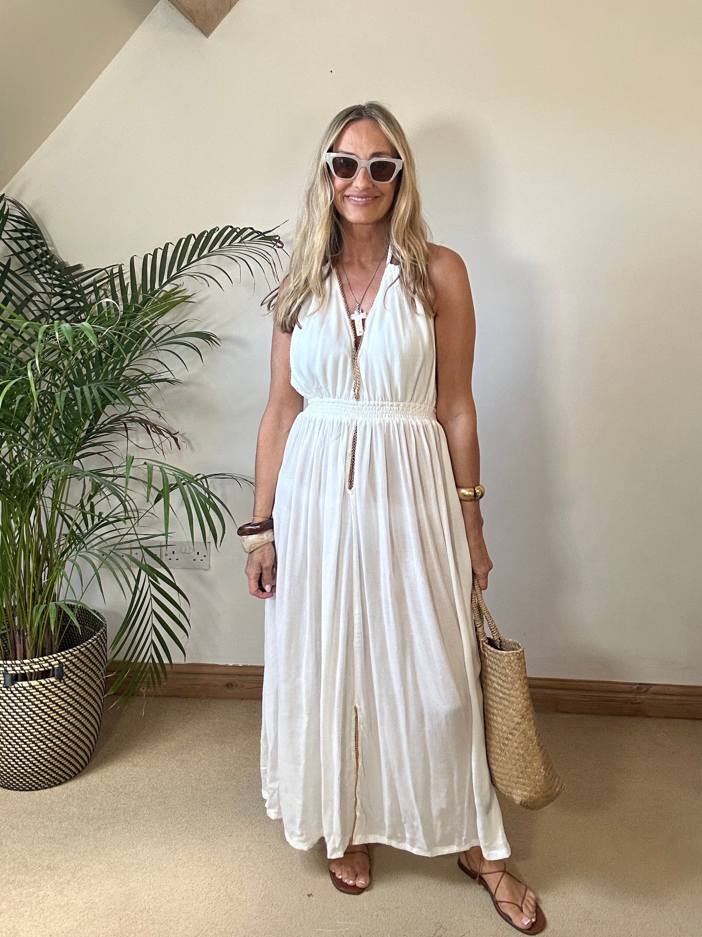 Grecian Halter Neck Dress