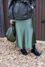 Load image into Gallery viewer, Satin Slip Skirt - khaki
