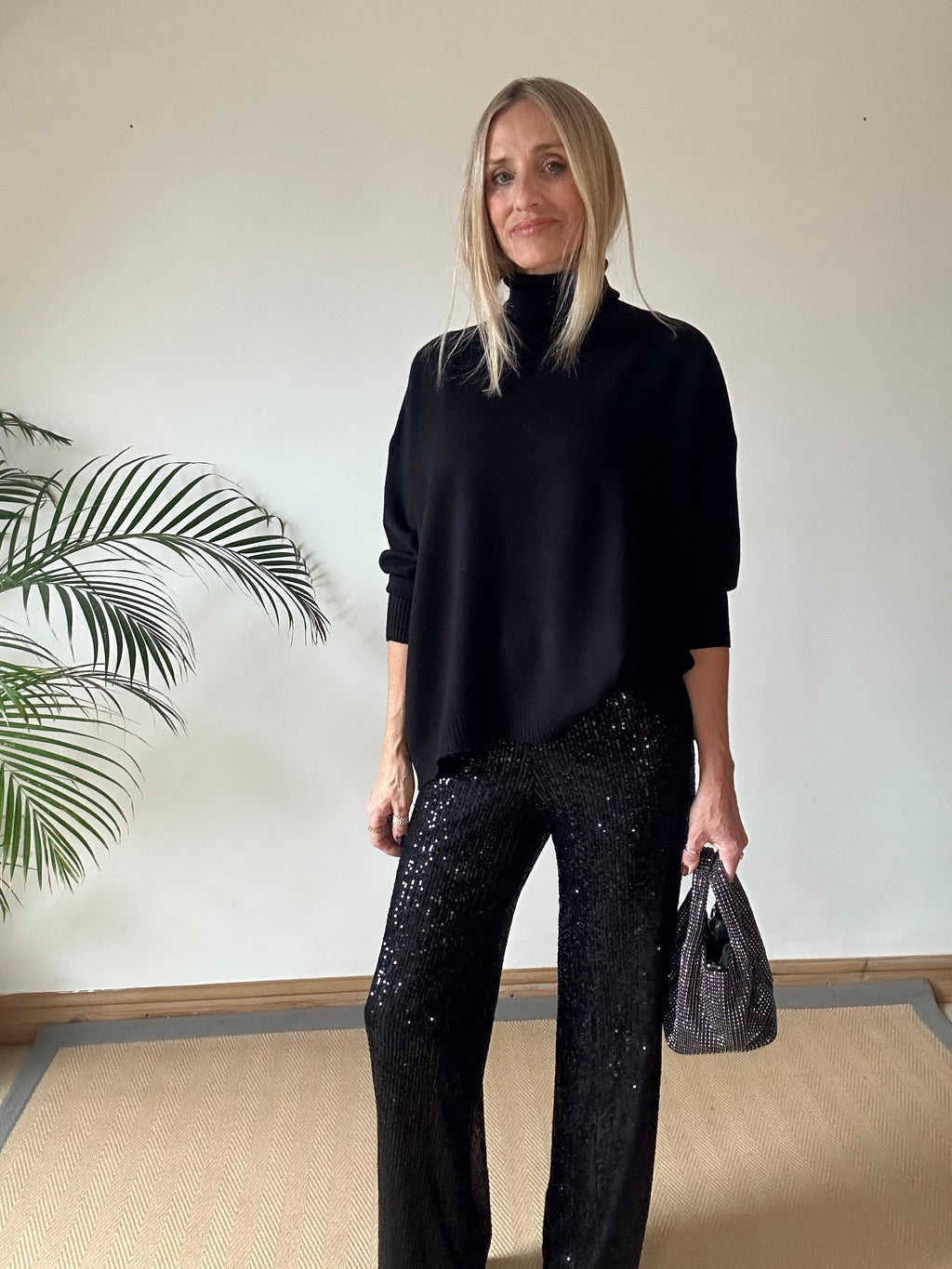 Relaxed Fit Roll Neck Jumper