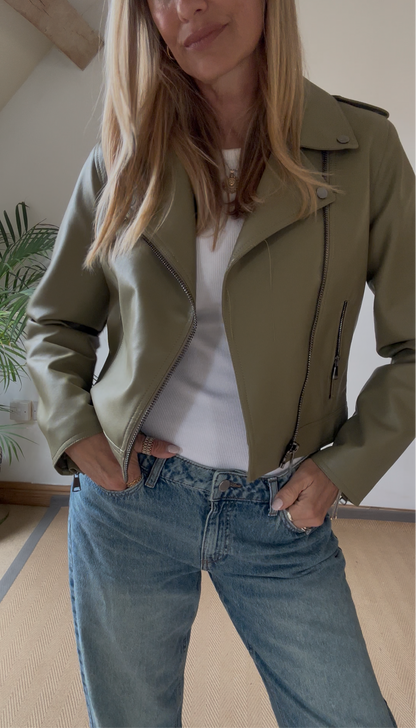 Biker Jacket - Aloe