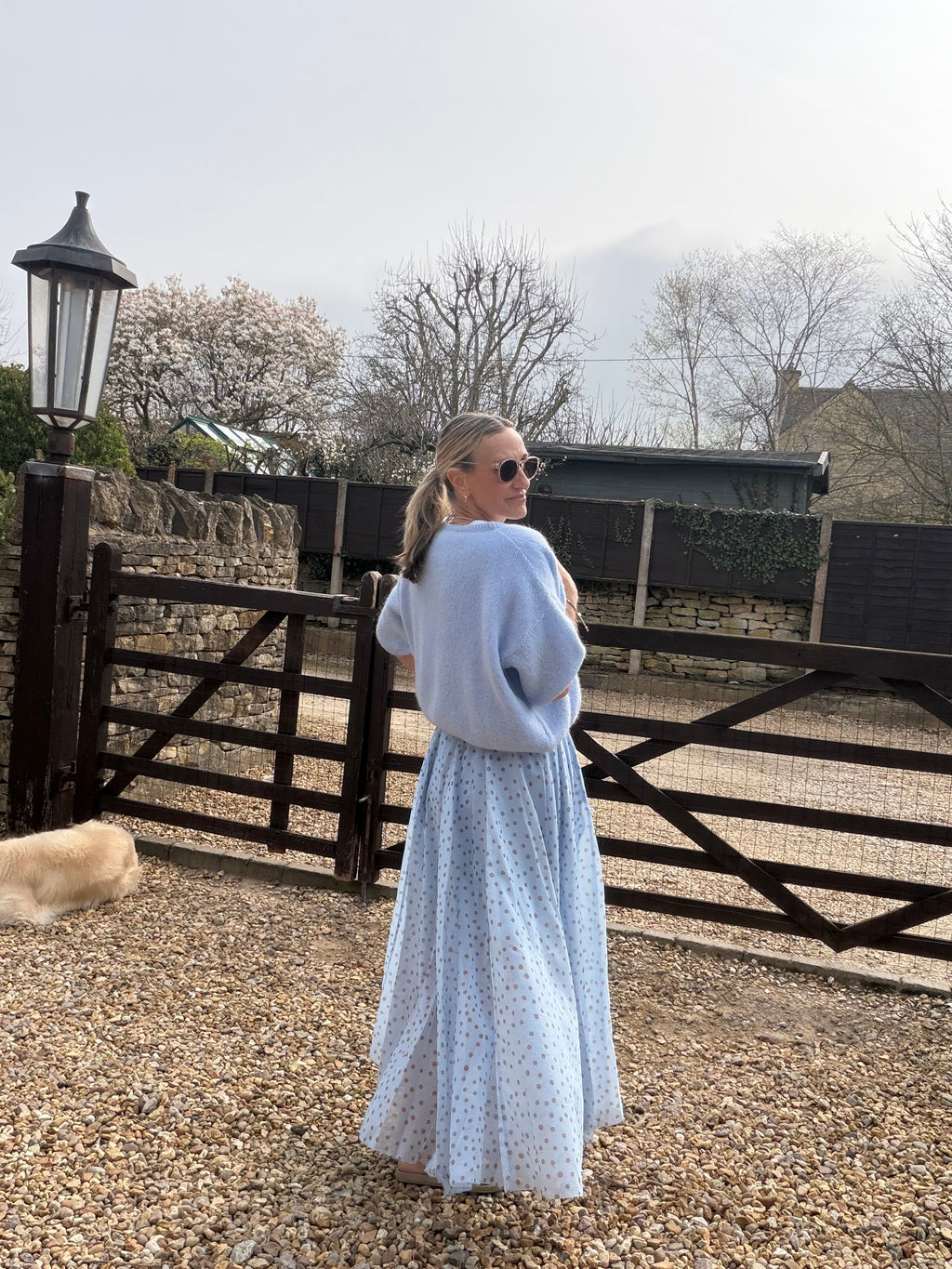 Polka Dot Maxi Skirt