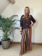 Boho Striped Knitted Pants