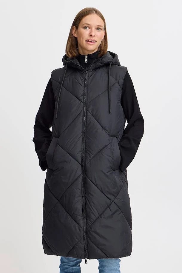 Quilted Gilet - Black