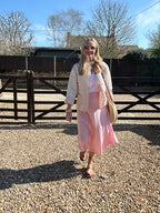 Linen Mix Slip Skirt