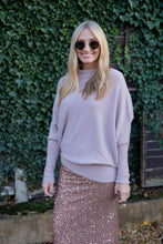 Load image into Gallery viewer, Sequin Pencil Skirt - Rose Gold
