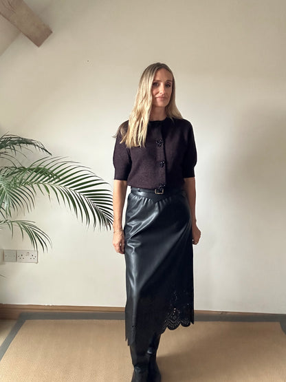 Aubergine cardigan