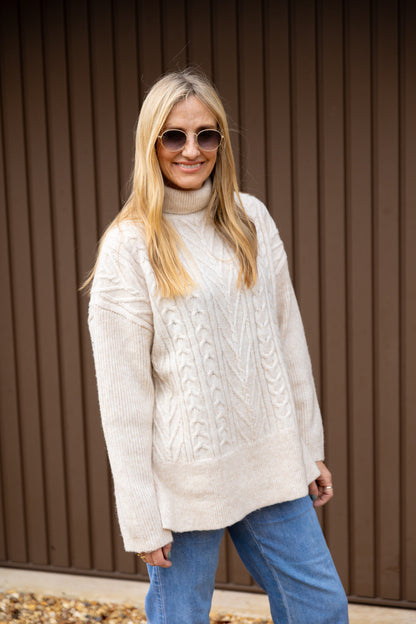 cable jumper  - cream