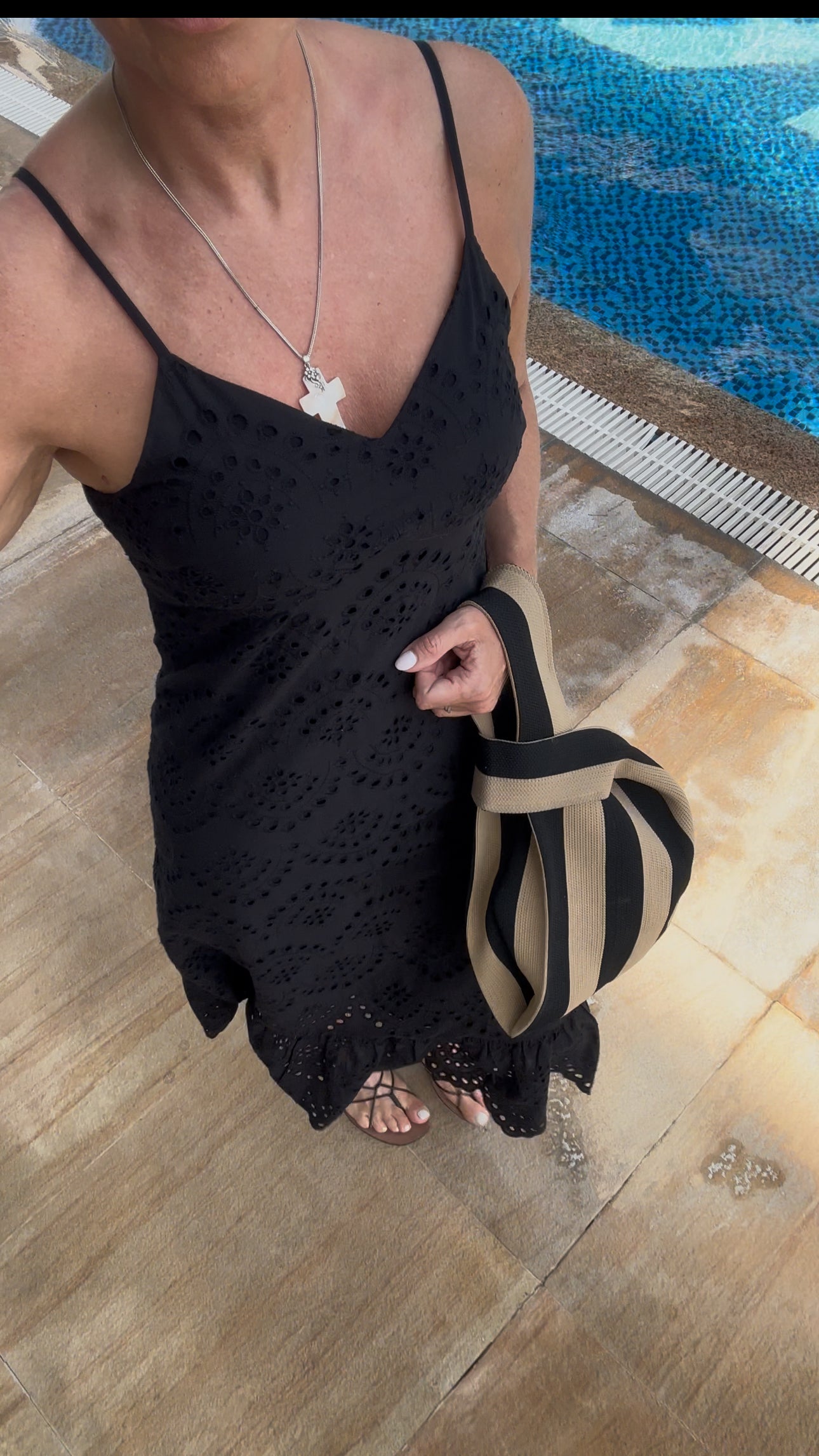 Broderie Anglaise Sundress - Black