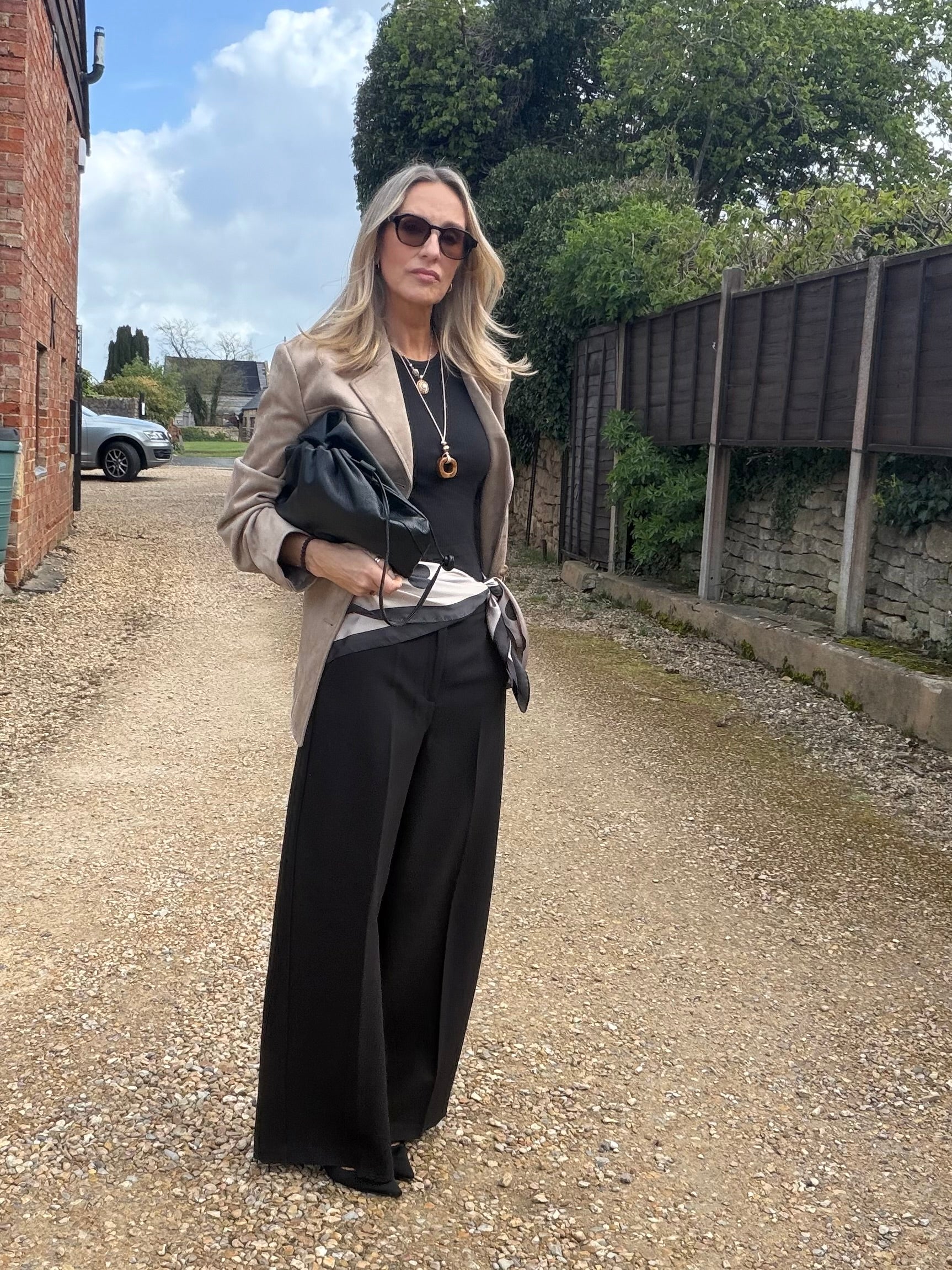 Black Wide Leg Trousers
