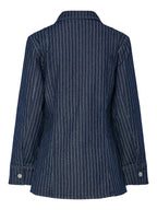 Pinstripe Denim Jacket