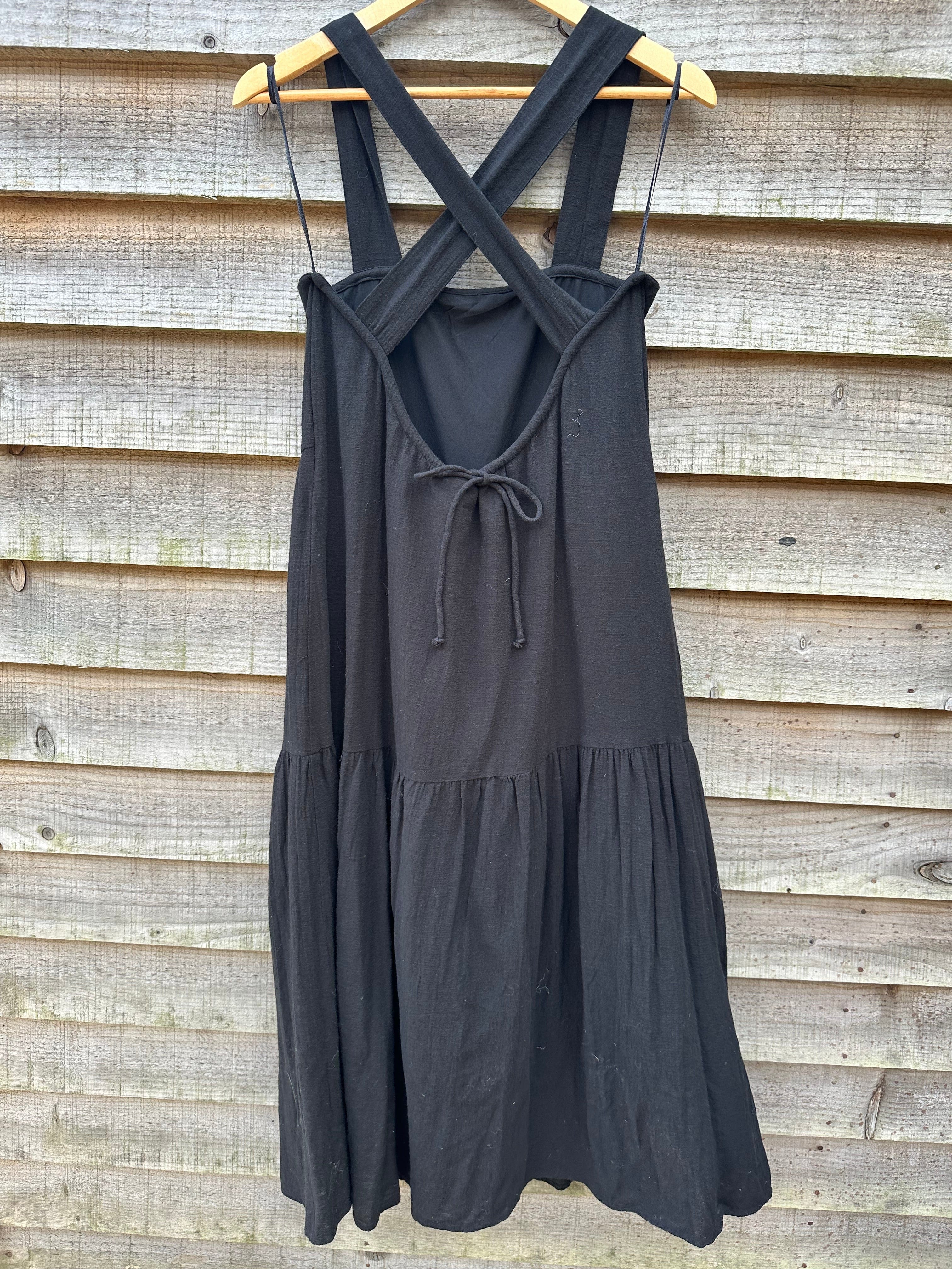Black Cheesecloth Sundress