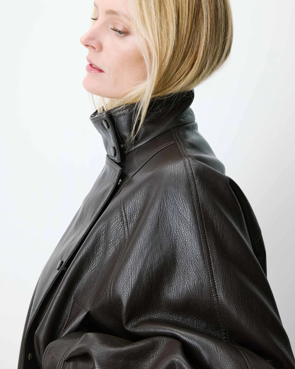 Oversized Faux Leather Jacket