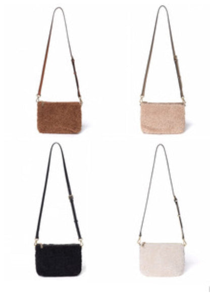 Faux Shearling Handbag