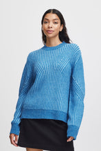 Load image into Gallery viewer, Provence blue ribbed jumper
