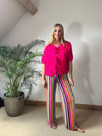 Tie Front Mohair Short Sleeve Cardigan