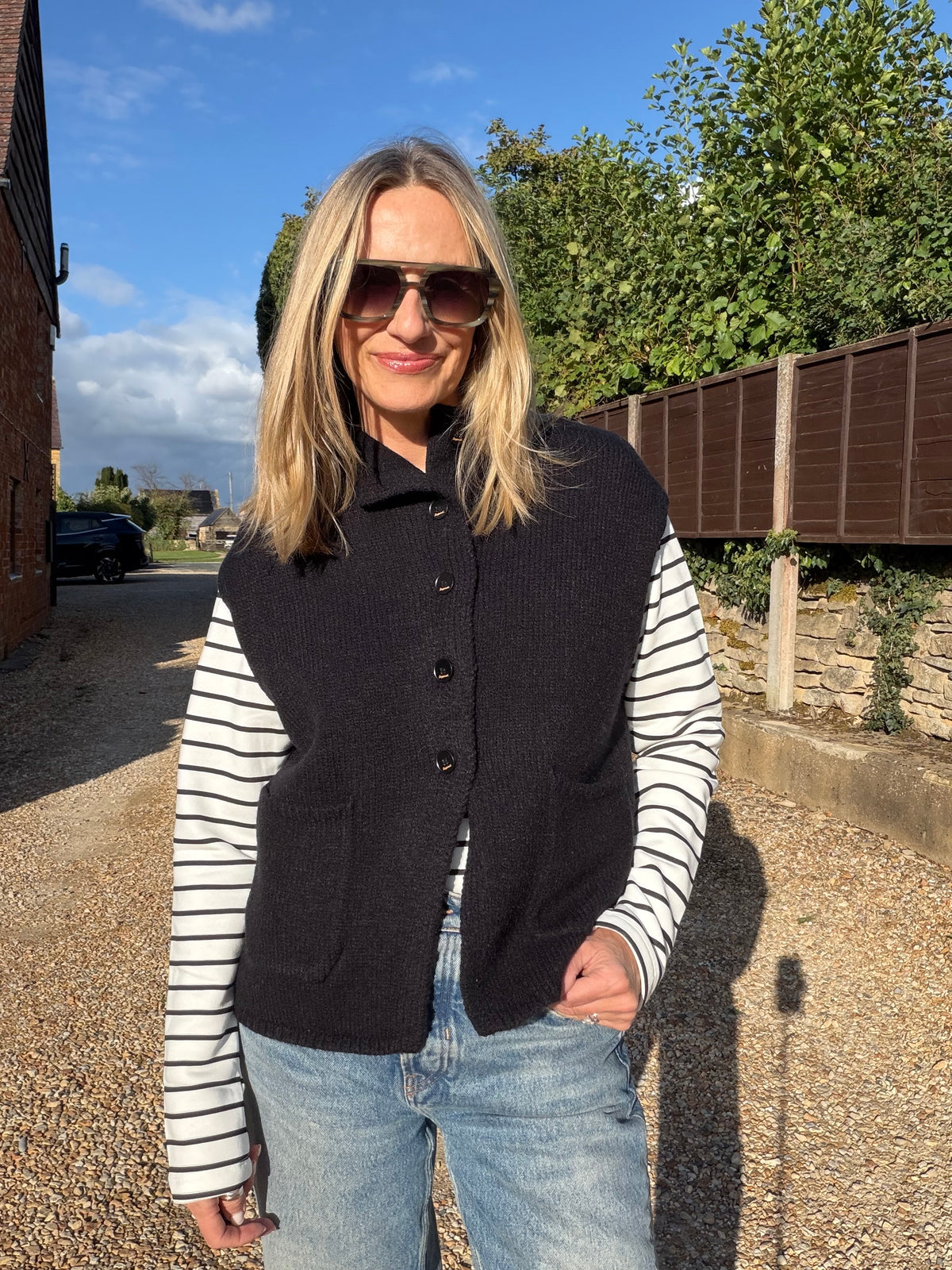 Heavy Knit Pocket Waistcoat