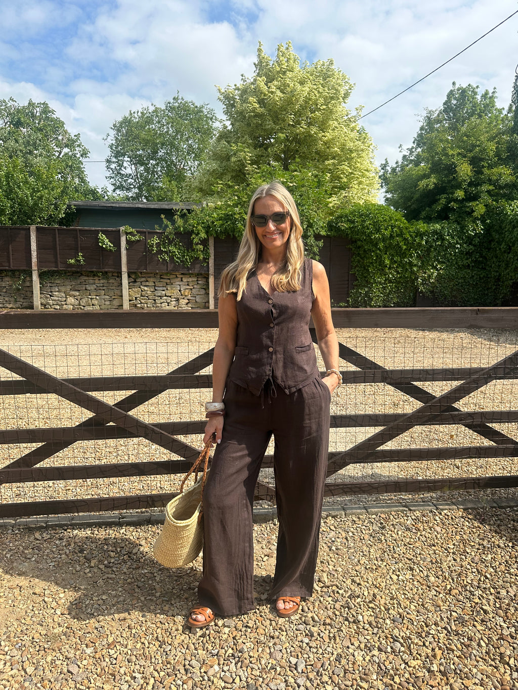 Wide Leg Linen Pants