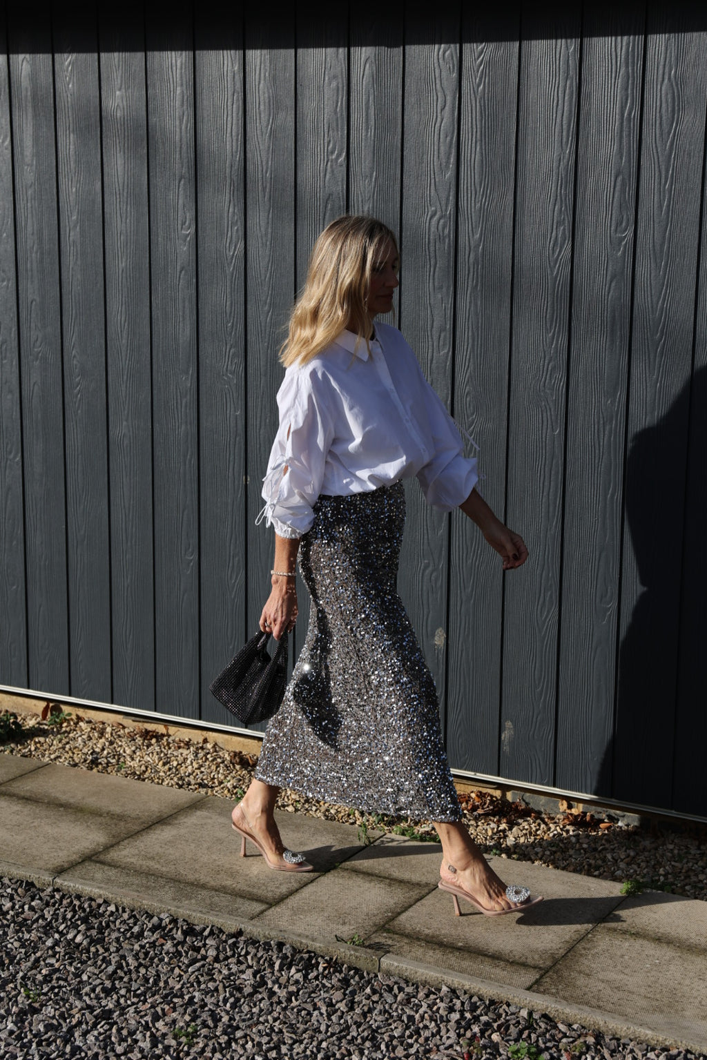 White Shirt With Bow Tie Sleeves