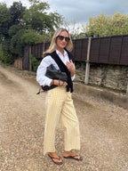 Yellow Gingham Cropped Trousers