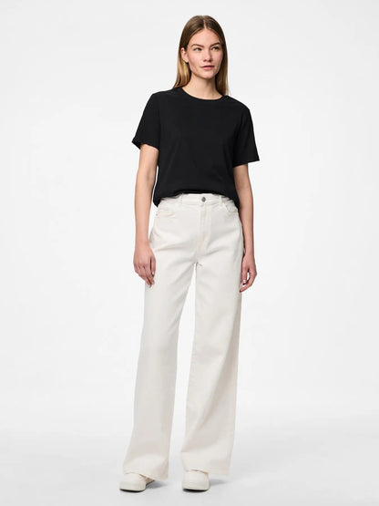 Wide Leg White Jeans