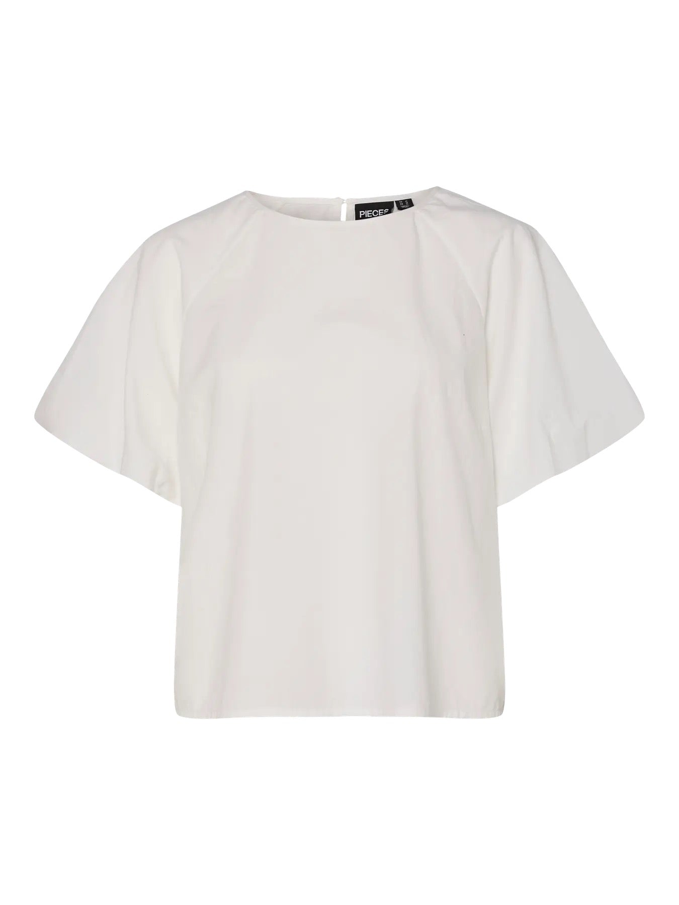 Cotton Top With Puff Sleeves