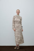 Broken Stripe Ankle Knit Dress