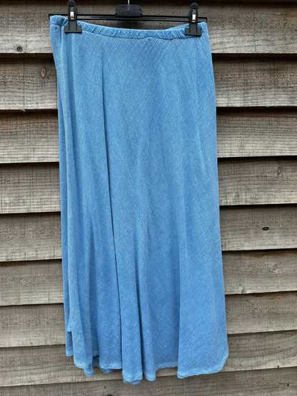 Linen mix slip skirt