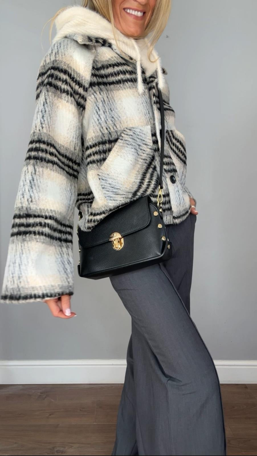 Wide Leg Grey Trousers