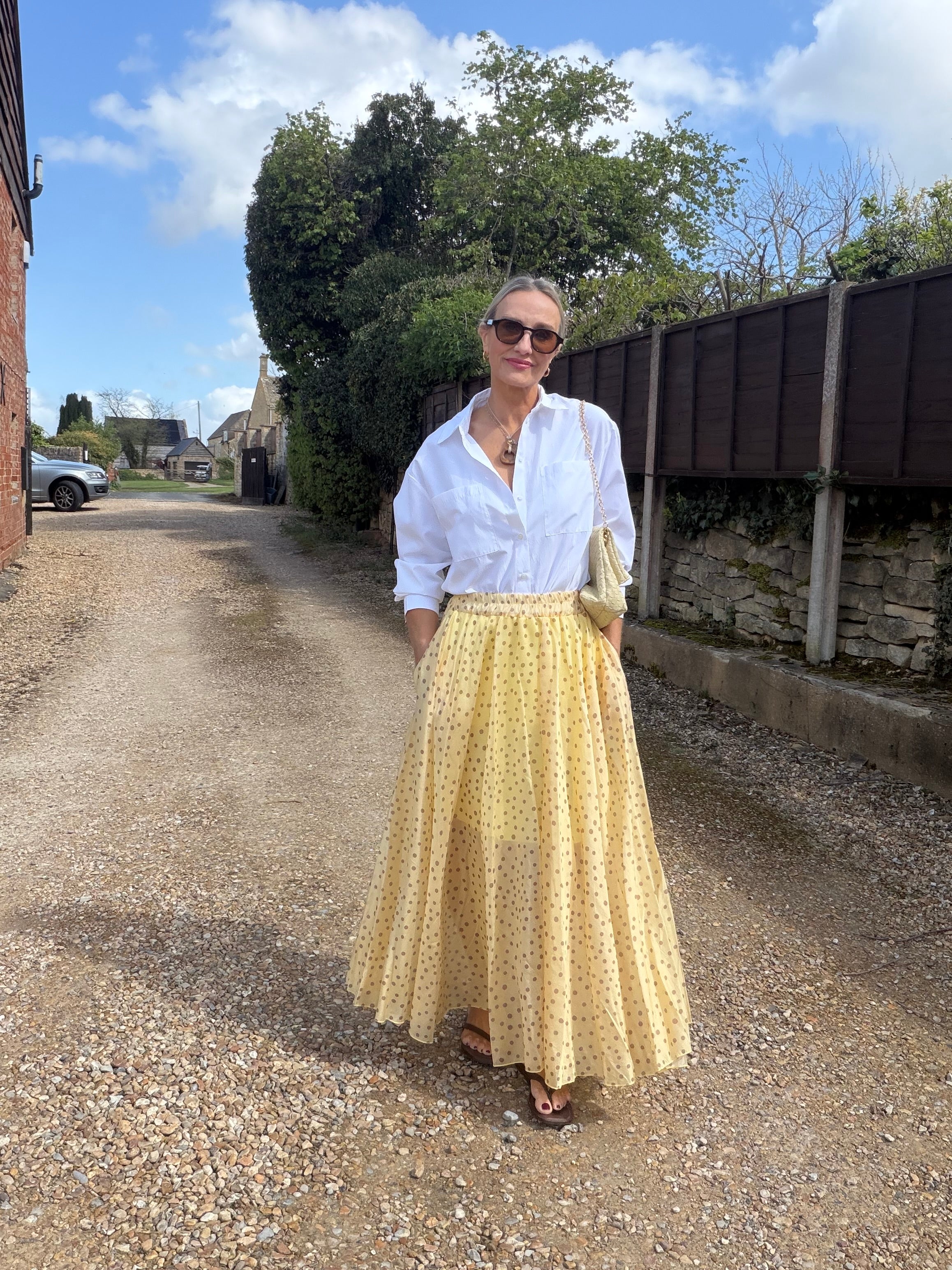 Polka Dot Maxi Skirt