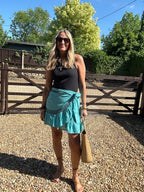 Boho Mini Wrap Skirt
