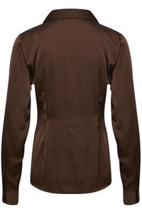 Brown Satin Shirt