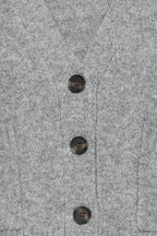 Grey V Neck Cardigan